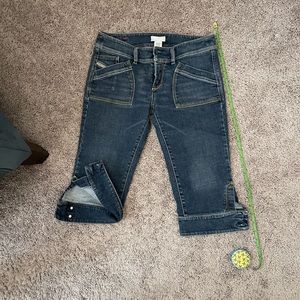 Diesel Jeans Capri with button and zipper detail
